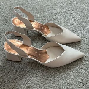 Ted Baker White sling back heels